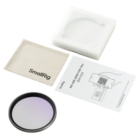SmallRig 6896 - hybrydowy filtr VND, TrueColor do smartfona (1-5 Stop) - zawartość zestawu